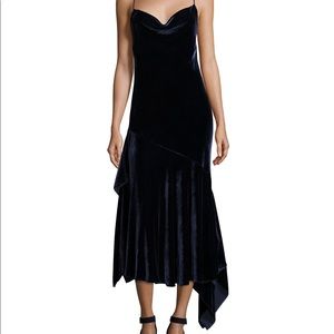 Milly Lienne Strappy Panne Velvet Dress NWT